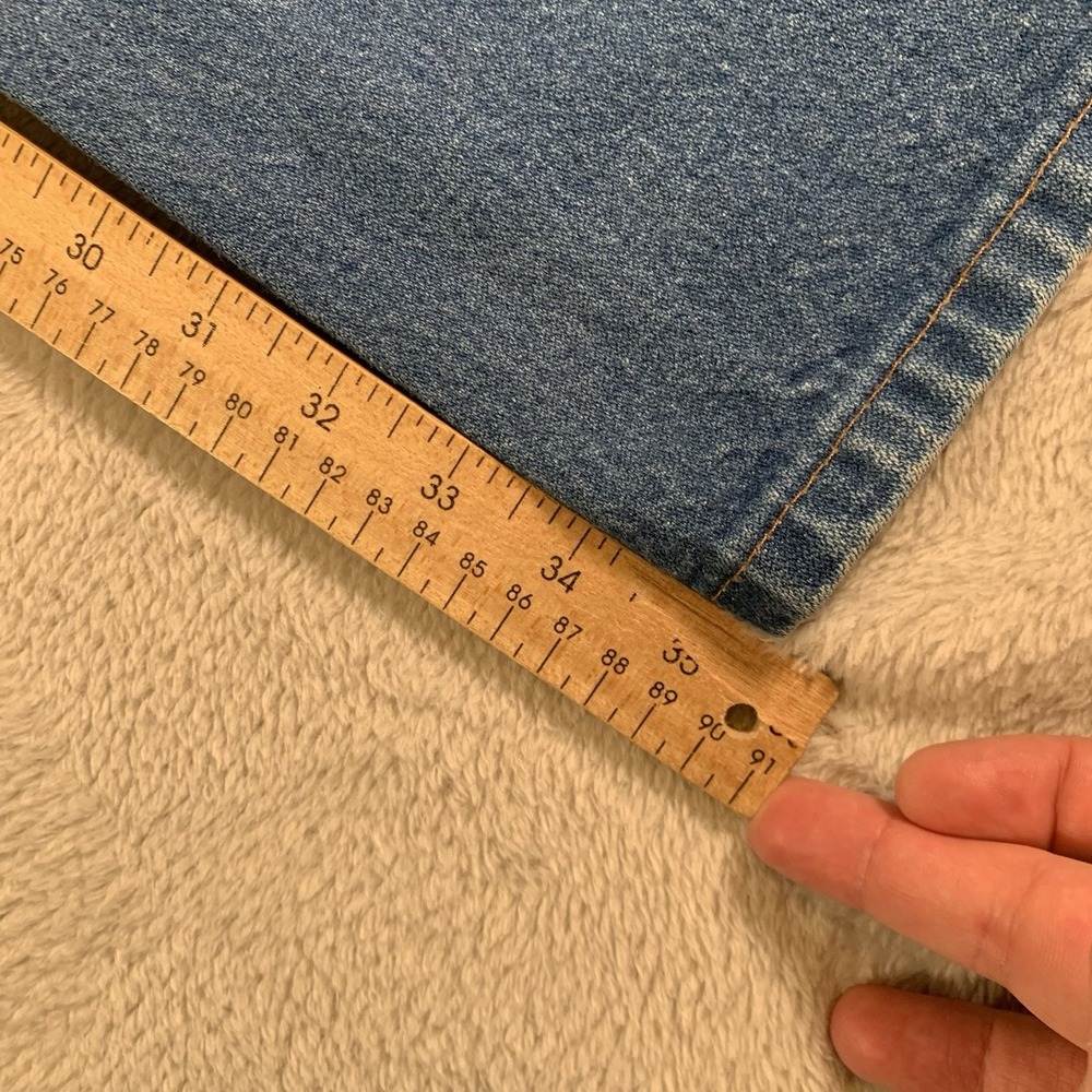 Vintage Wrangler 13MWZ Jeans Mens 38x36(36x36) Medium Wash Straight Made USA 90s - Picture 4 of 11